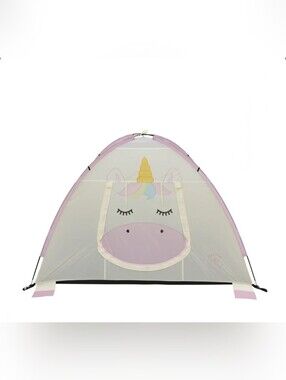 Firefly Outdoor Gear Kid's Unicorn Camping Tent - Off-White/Pink